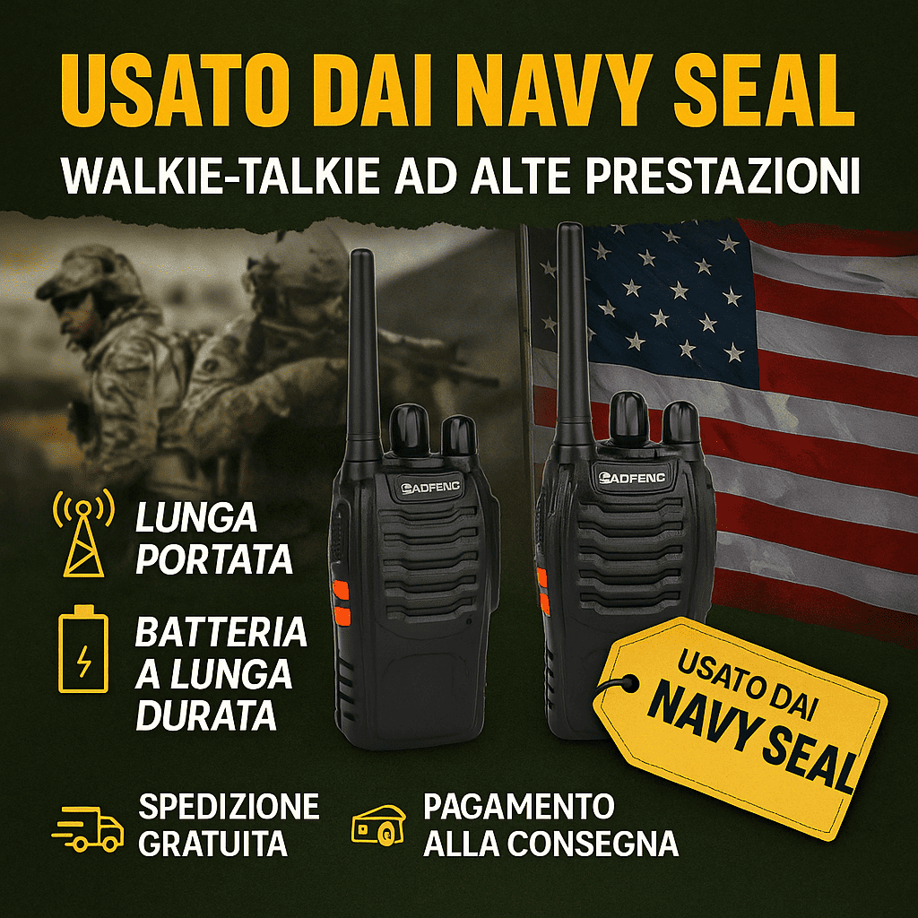 Walkie-Talkie ad Alte Prestazioni – Portata Estesa + Batteria a Lunga Durata | LIQUIDAZIONE TOTALE!