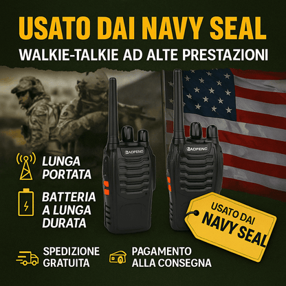 Walkie-Talkie ad Alte Prestazioni – Portata Estesa + Batteria a Lunga Durata | LIQUIDAZIONE TOTALE!